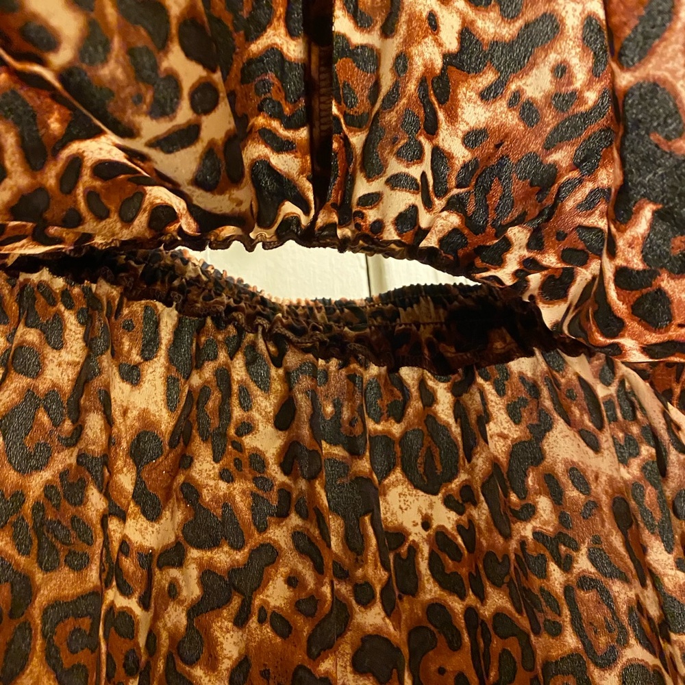 Leopard Maxi Skirt w/ Drawstring - Picture 4 of 7